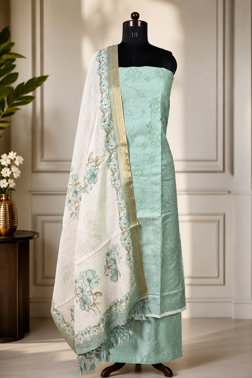 Green linen